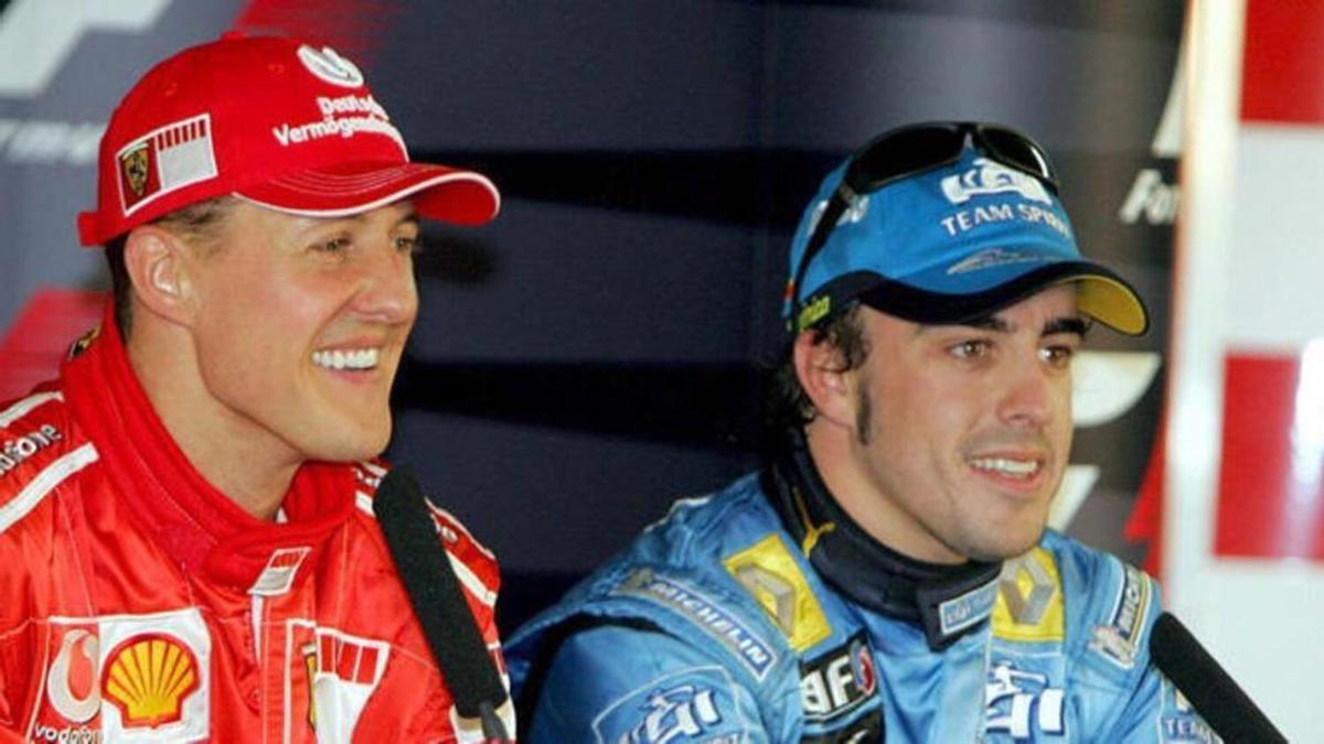 Schumacher y 'Magic' Alonso en sus mejores tiempos