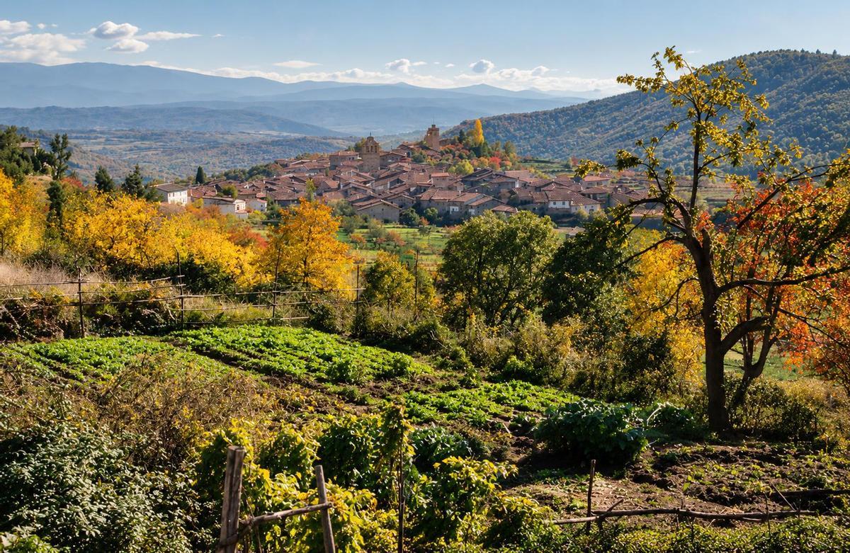 Vista del pueblo de San Martín del Castañar, en Salamanca.
