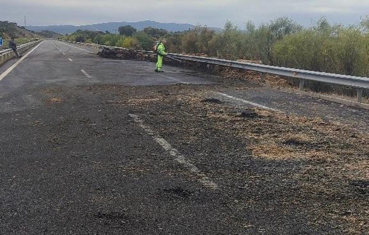 Tareas de limpieza en la zona siniestradas.