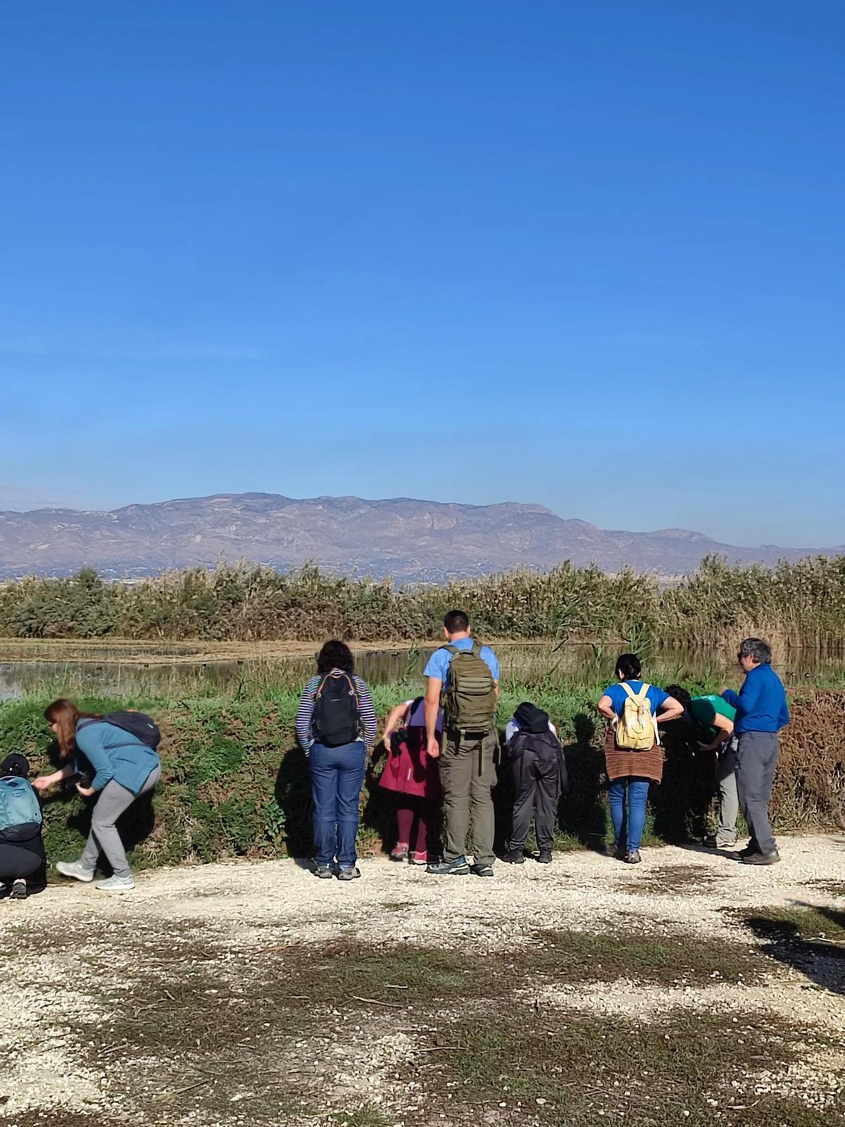 Actividad organizada por El Puntal en el parque natural de El Hondo de Elche y Crevillent