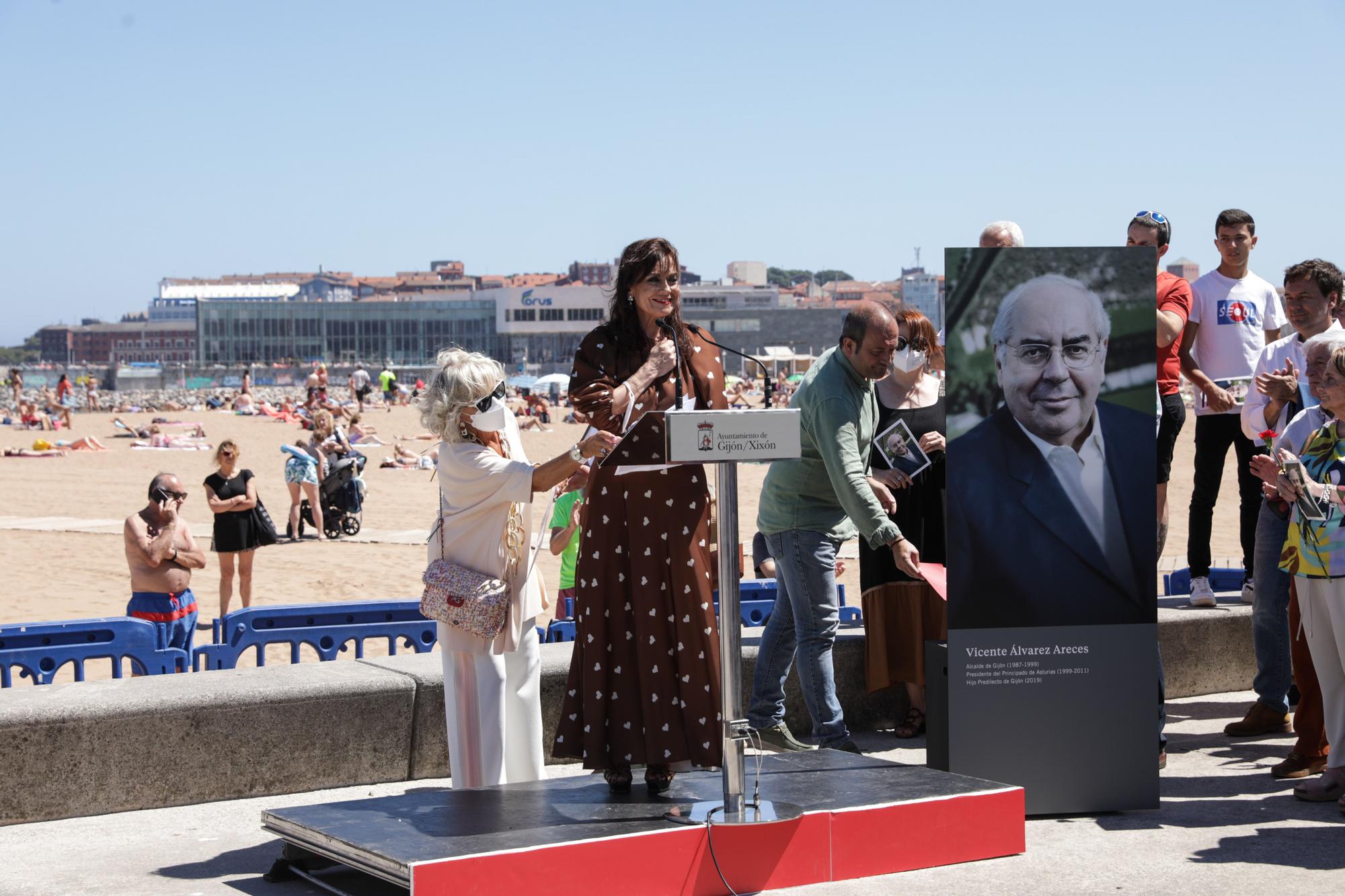 En imágenes: así fue el homenaje a Areces en Gijón