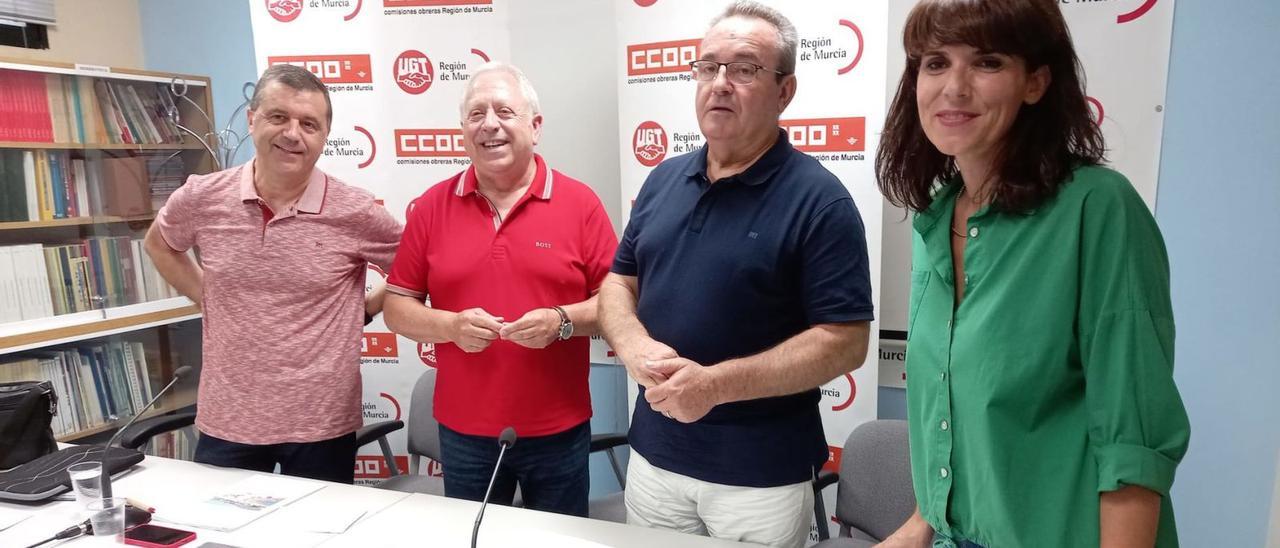 Teresa Fuentes, Santiago Navarro, Antonio Jiménez y José Hernández Aparicio. | UGT