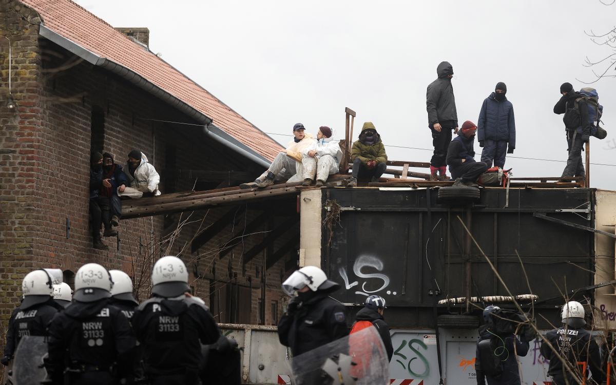 Protesta contra una mina de carbón en Alemania