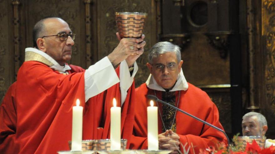 Omella, durant la missa a la basílica de Santa Maria