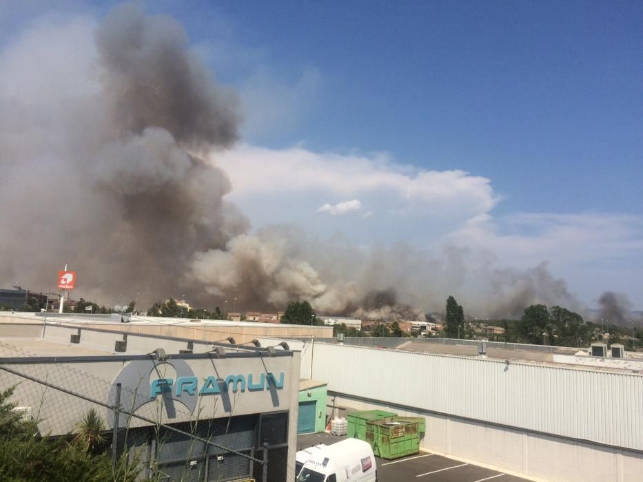 Incendi forestal a Sant Fruitós de Bages