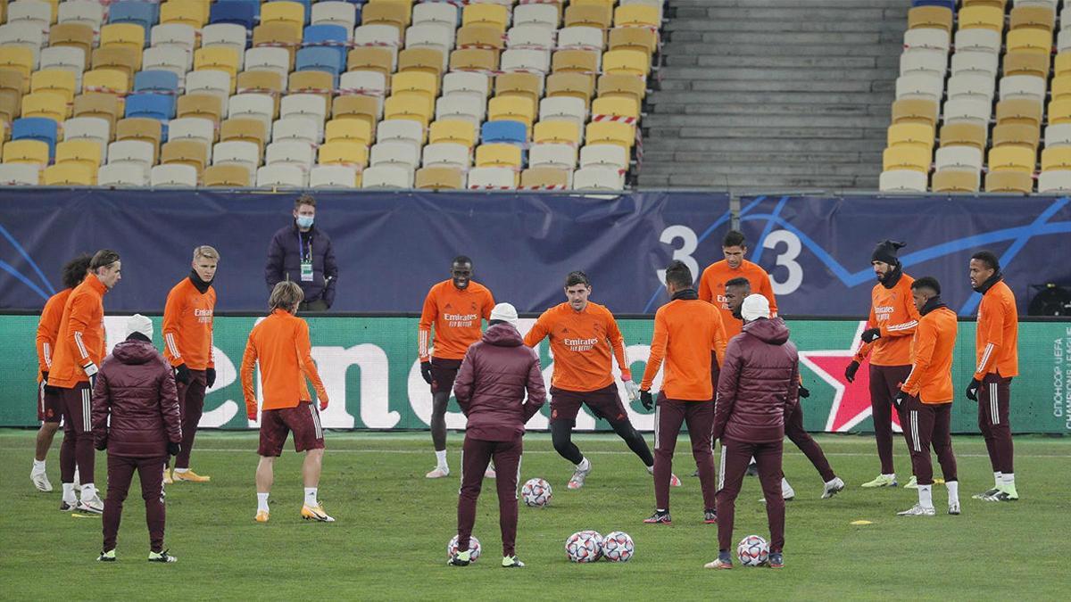 El Real Madrid entrenó en Kiev antes del partido de Champions