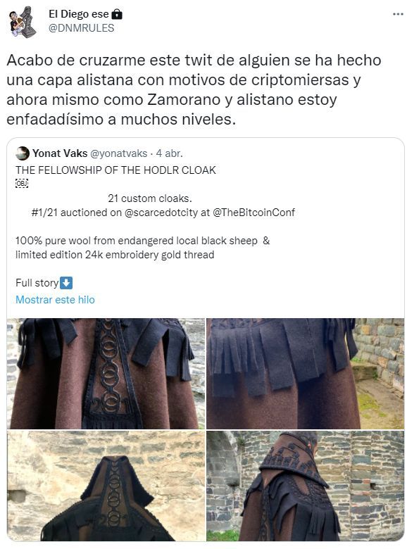 Respuesta de un usuario en twitter.