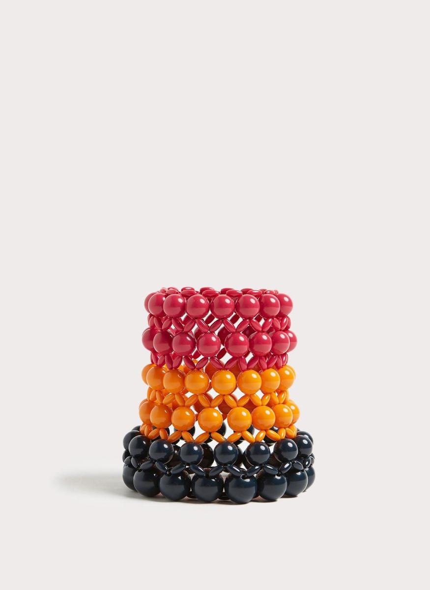 Joyería de verano: pulsera cuentas multicolor