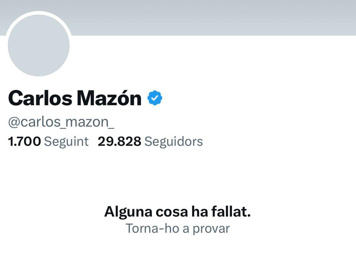 Llorca'nın seçilmesinin ardından Mazón'un hesabı X'ten kayboluyor