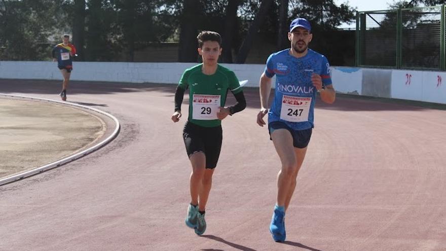 Carlos Barbero y Jesús Pineda en Baena, durante la prueba.