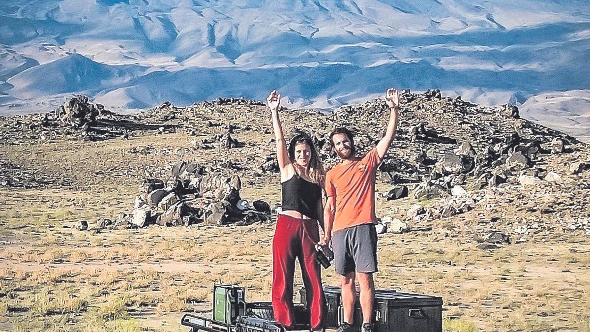 La pareja en el Mont Ararat (Turquía).
