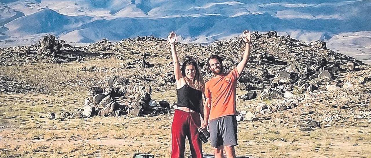 La pareja en el Mont Ararat (Turquía).