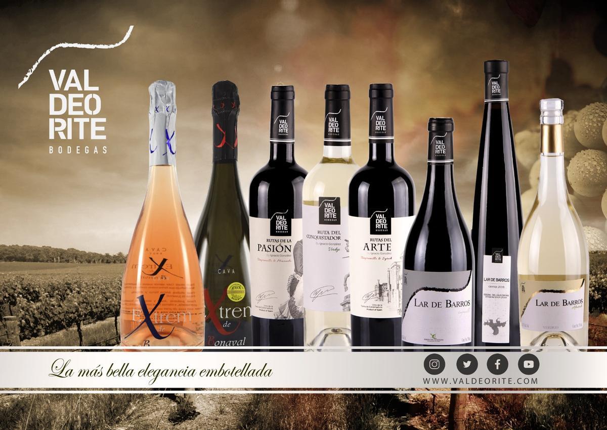 Selección de vinos de Bodegas Valdeorite.