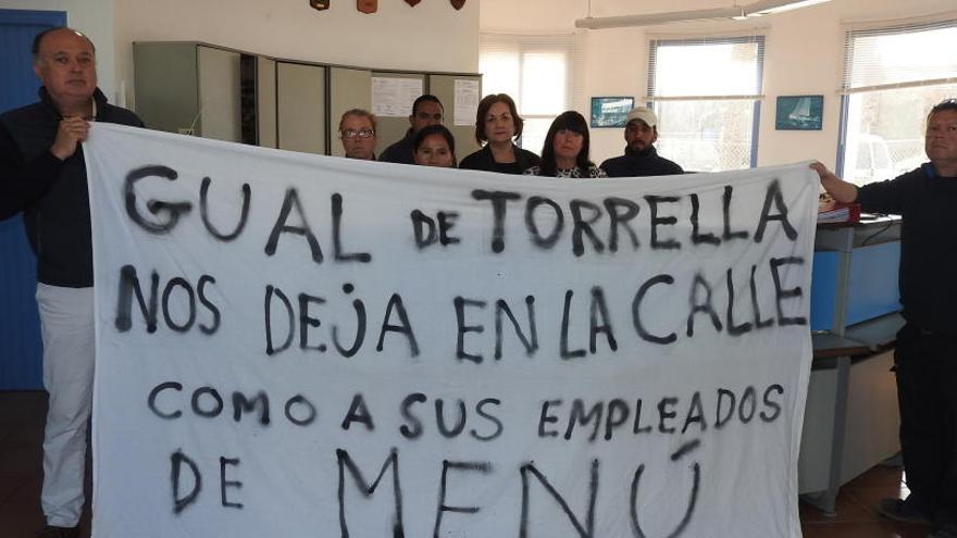 Protesta de los trabajadores de Formentera Mar para defender su trabajo