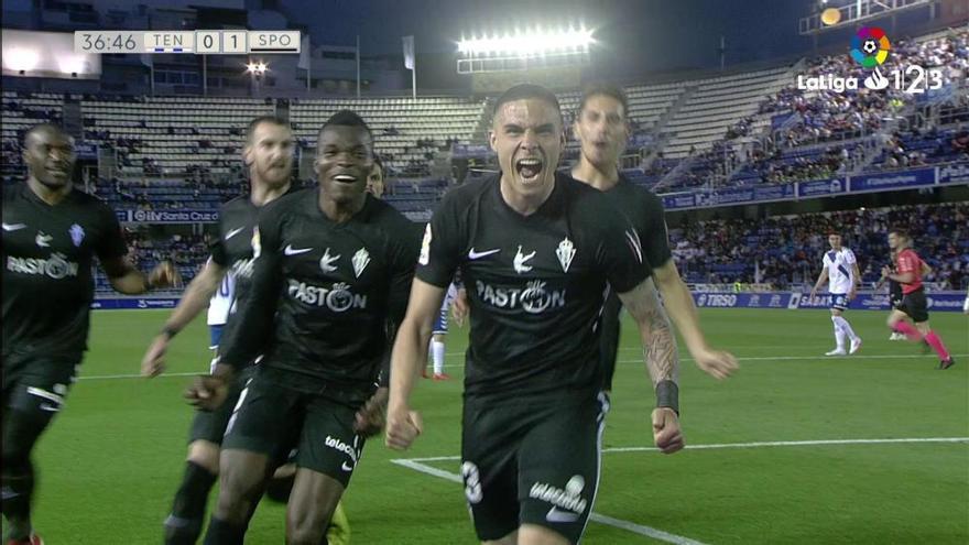 La Liga 123: Así fue el gol del Sporting ante el Tenerife