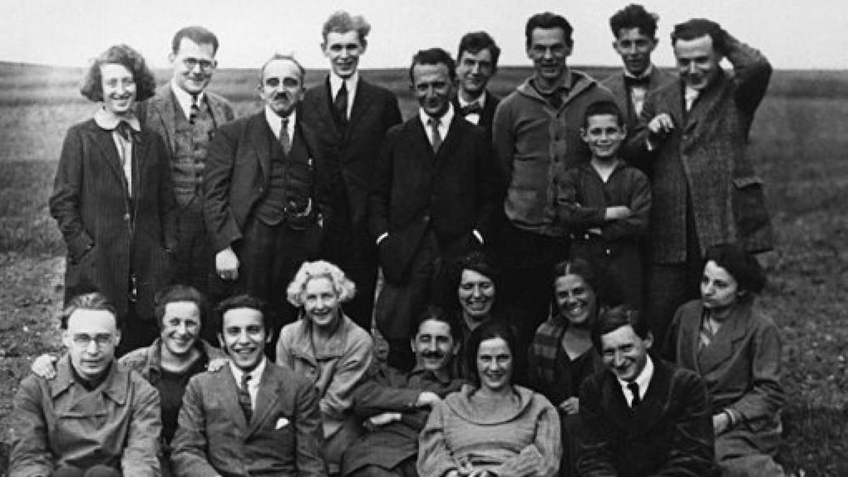 Fotografía con algunos de los integrantes de la famosa Escuela de Fráncfort.