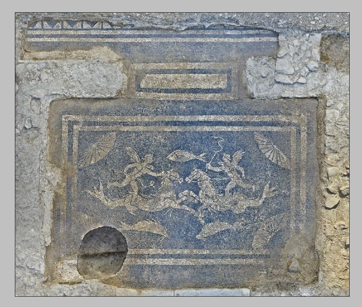 El mosaico ‘Thiasos Marino’, encontrado en 2021.