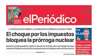 La portada de EL PERIÓDICO del 1 de agosto de 2025