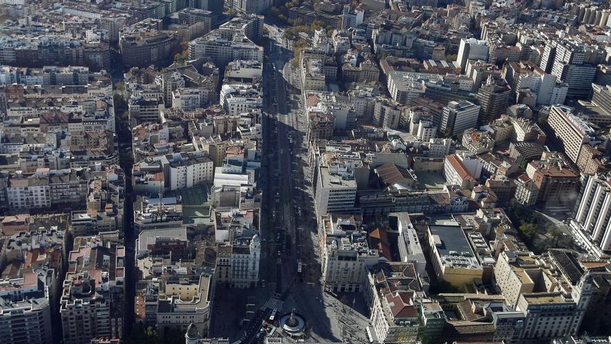 Una vista aérea del centro de la ciudad de Zaragoza. | JAIME GALINDO