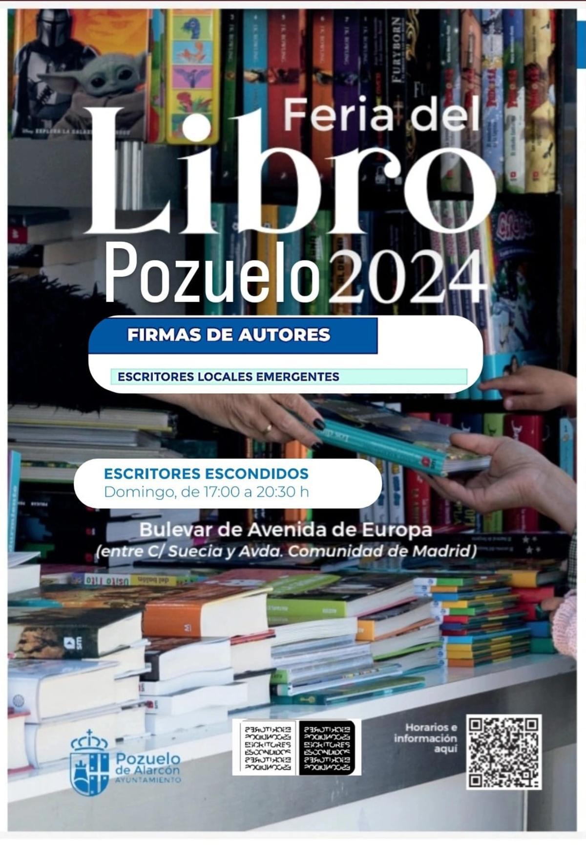 Cartel de la Feria del Libro 2024, en Pozuelo de Alarcón