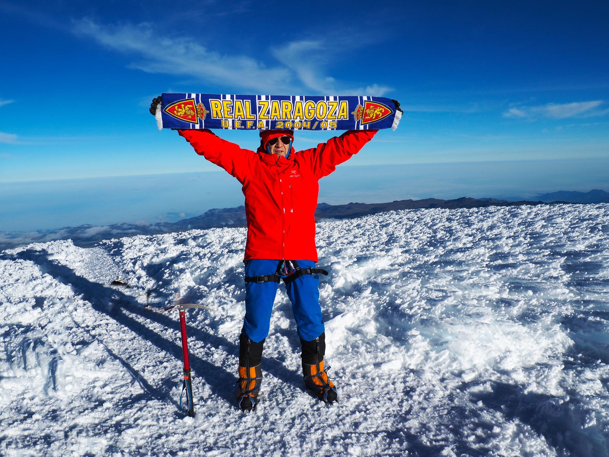 José en el Chimborazo, montaña de 6.263 metros.