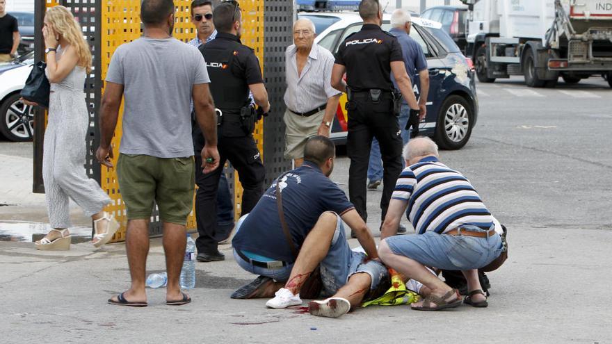 Un hombre acuchillado en la Fira de Xàtiva.