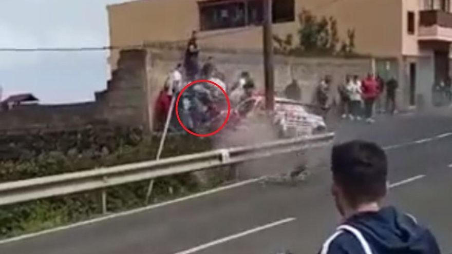 Scare in a Rally in the Canary Islands