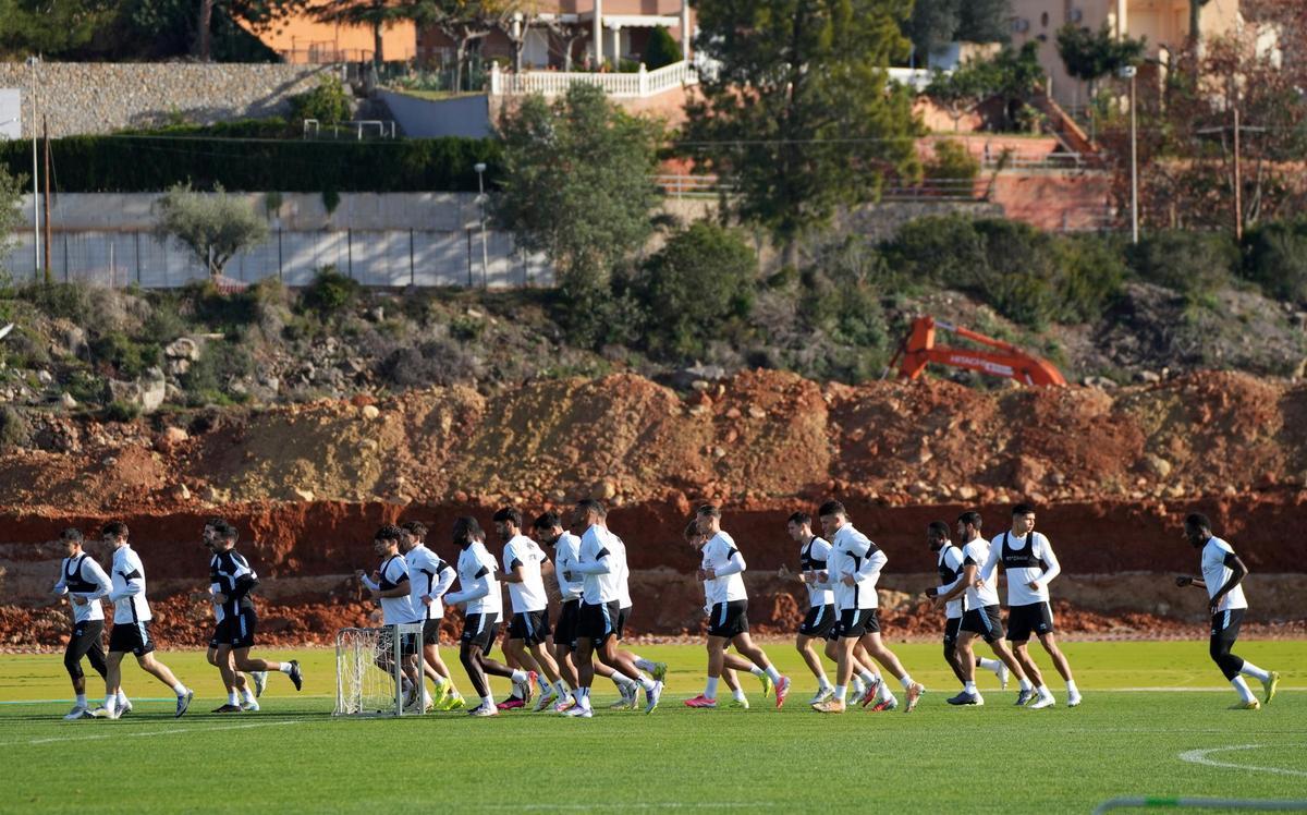 El CD Castellón, en el entrenamiento del viernes en la ciudad deportiva Globeenergy de Borriol.