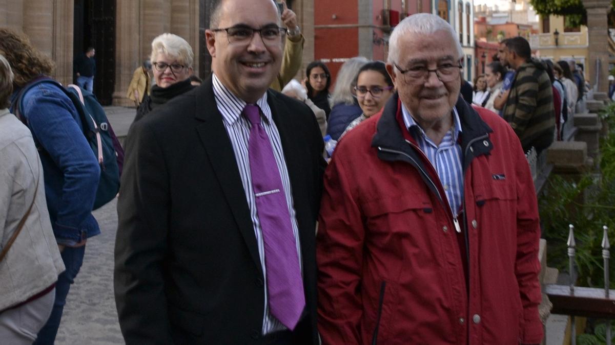 Abel Moreno, a la derecha, junto a Rubén Guerrero