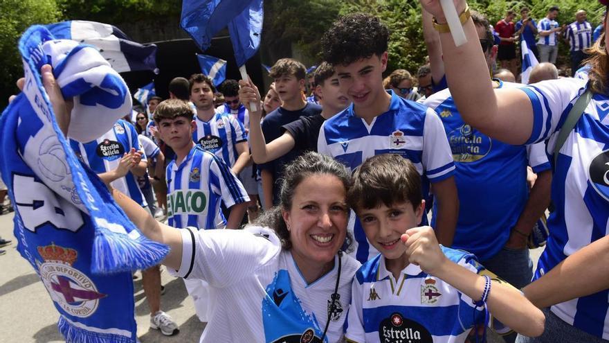 Así despidió la afición al Deportivo en Abegondo