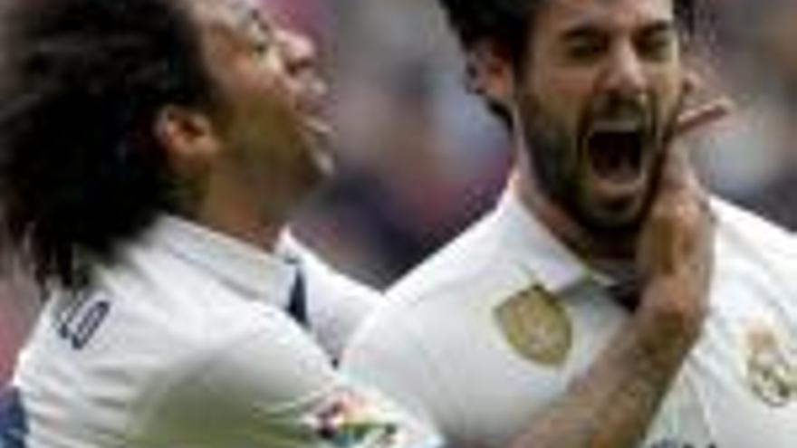 Isco, celebrant el gol de la victòria del Reial Madrid.