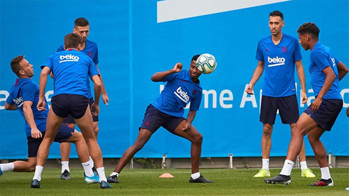 El último entrenamiento del Barça, aún sin Messi, antes de recibir al Valencia