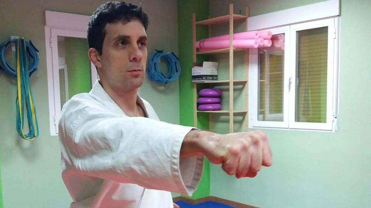 Sergio Palomares, entrenando.