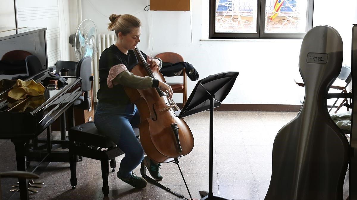 Estudiante del conservatorio público de Barcelona, el sueño de muchos de los alumnos de las escuelas de música. 