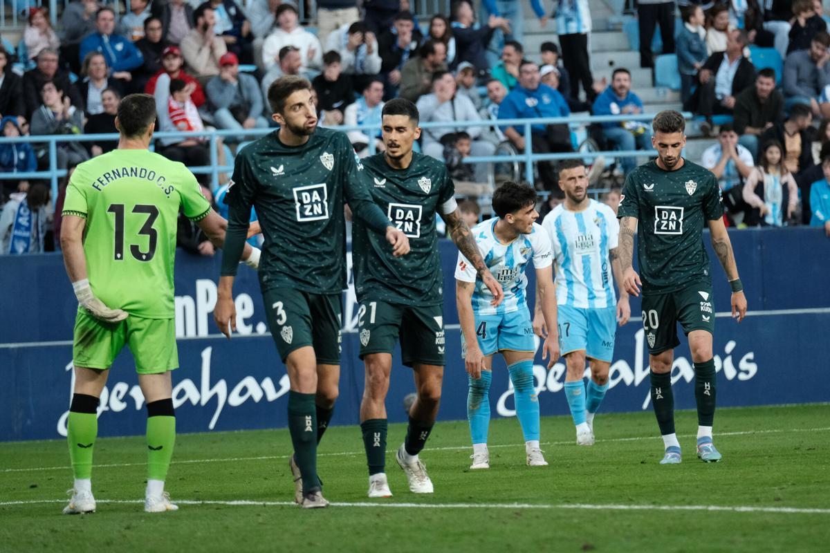 Málaga, La Rosaleda. Jornada 18 Liga Hypermotion. Malaga CF vs UD Almería