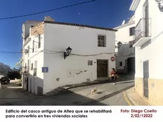 Altea rehabilitará en el casco antiguo un edificio de 1920 para construir tres viviendas sociales