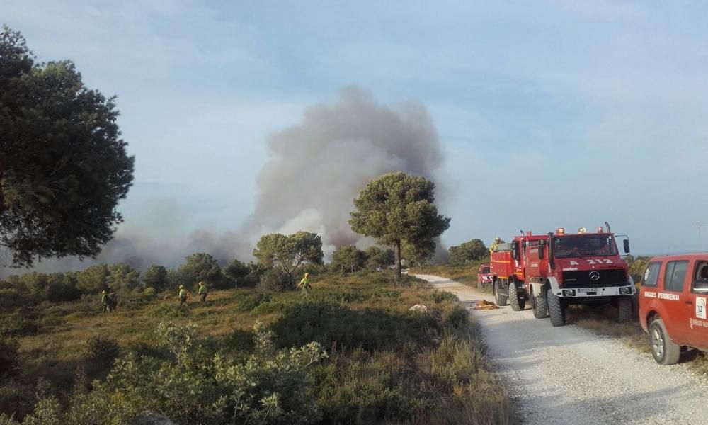 Incendio en Benitatxell y Xàbia