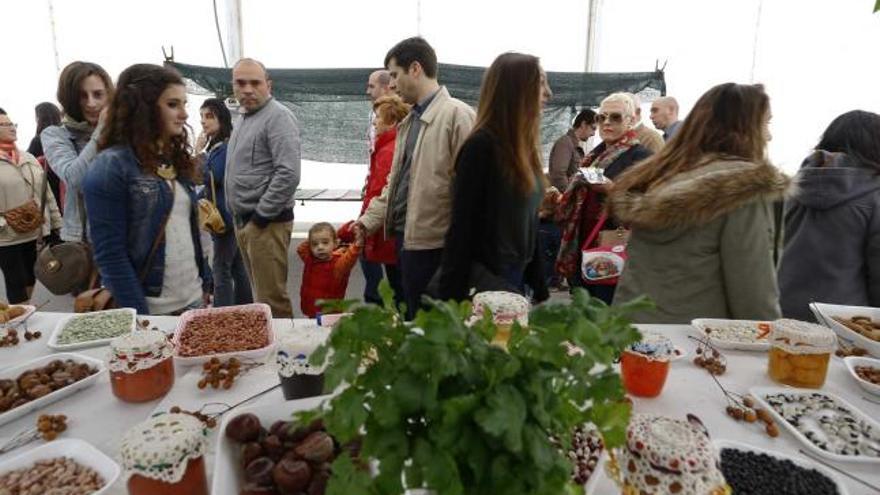 Visitantes en la XVII Feria comarcal del campo, ayer, en Piedras Blancas.