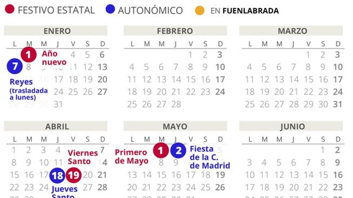 Calendario laboral 2019 Fuenlabrada