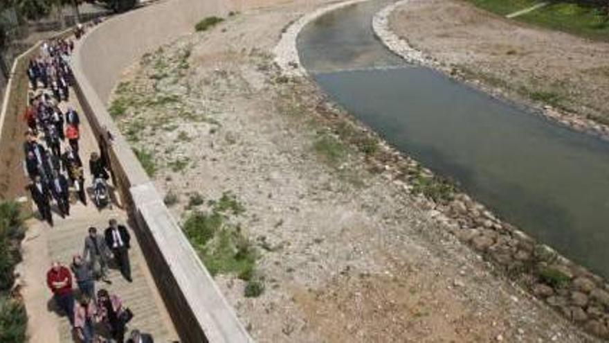 Encauzamiento del río Serpis a su paso por Gandia.