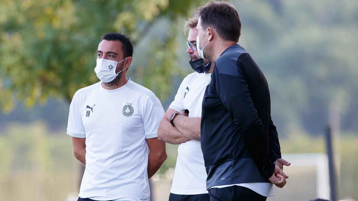 Xavi, viendo el Barça B