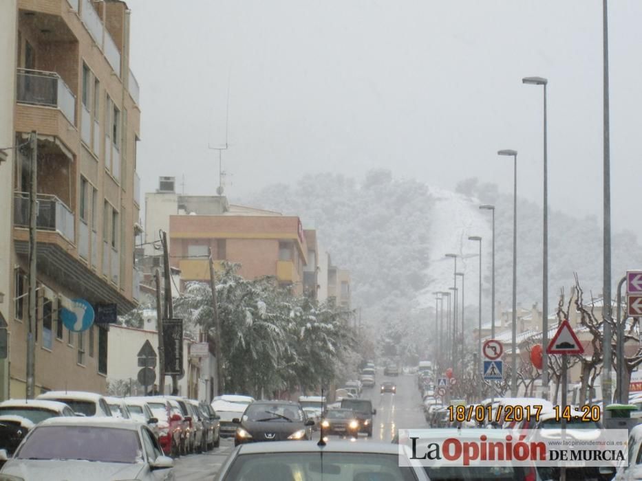 La nieve tiñe de blanco Murcia