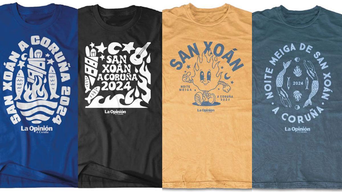 Cuatro diseños optan a ser la camiseta oficial de este San Xoán 2024