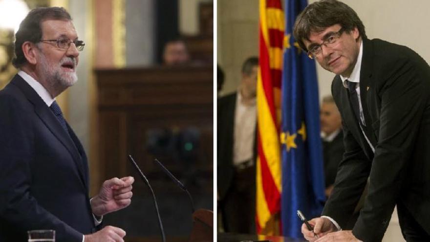 Mariano Rajoy i Carles Puigdemont.