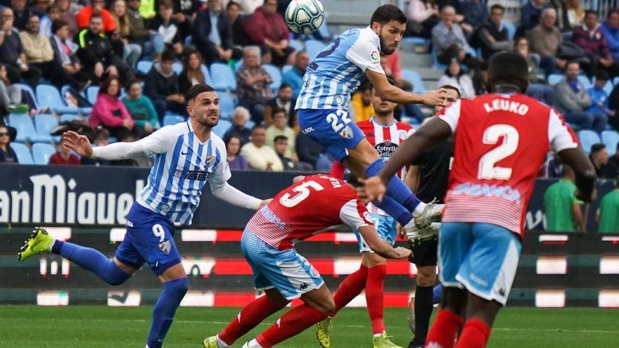 Imagen del último encuentro en La Rosaleda entre Málaga y Lugo.