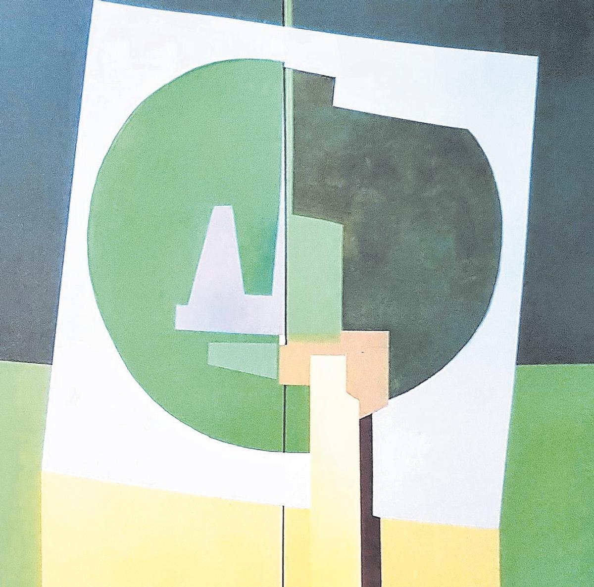Ángel Hernansáez. 'Homenaje al amarillo'. 2003. Acrílico sobre tabla. 80x80 cm