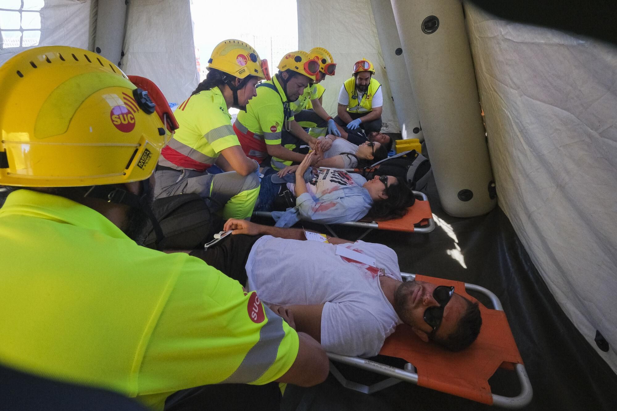 Ejercicio Canasar 2025: simulacro de accidente aéreo en Mogán