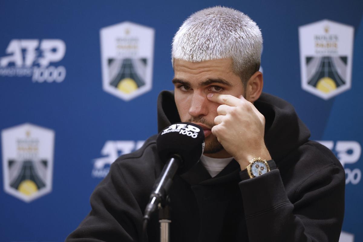 Carlos Alcaraz, en rueda de prensa