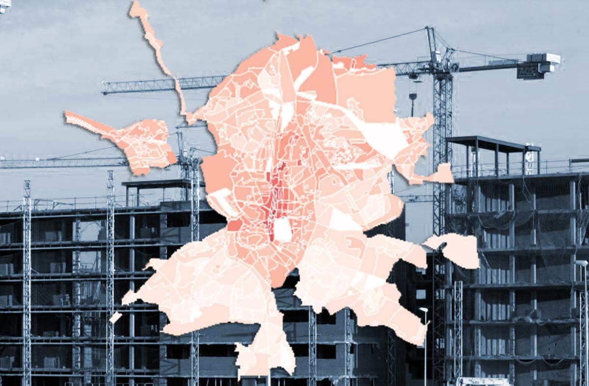 Mapa del preu actual de la vivenda a Madrid per zones (amb dades del cadastre)