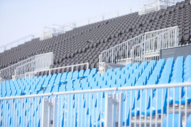 Así luce el campo modular donde el Real Zaragoza jugará las dos próximas temporadas.